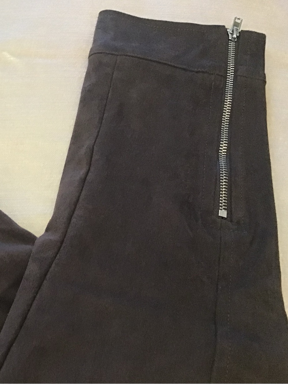 Blue Blush Brown Suede-Look Jacket with Black Label Detail - Picture 4 of 10